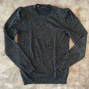 Saks Fifth Avenue Collection Sparkle Puff Sleeve Sweater